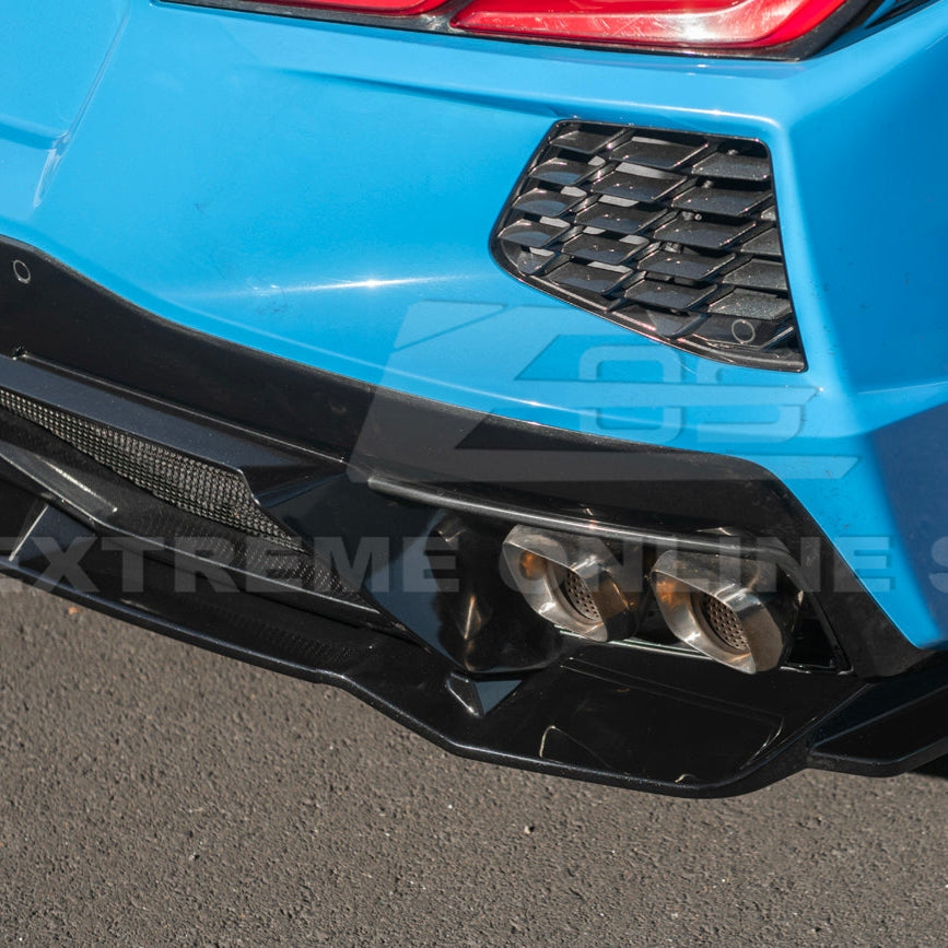 C8 Corvette Stingray Gloss Black Rear Bumper Add-On Diffuser Lip