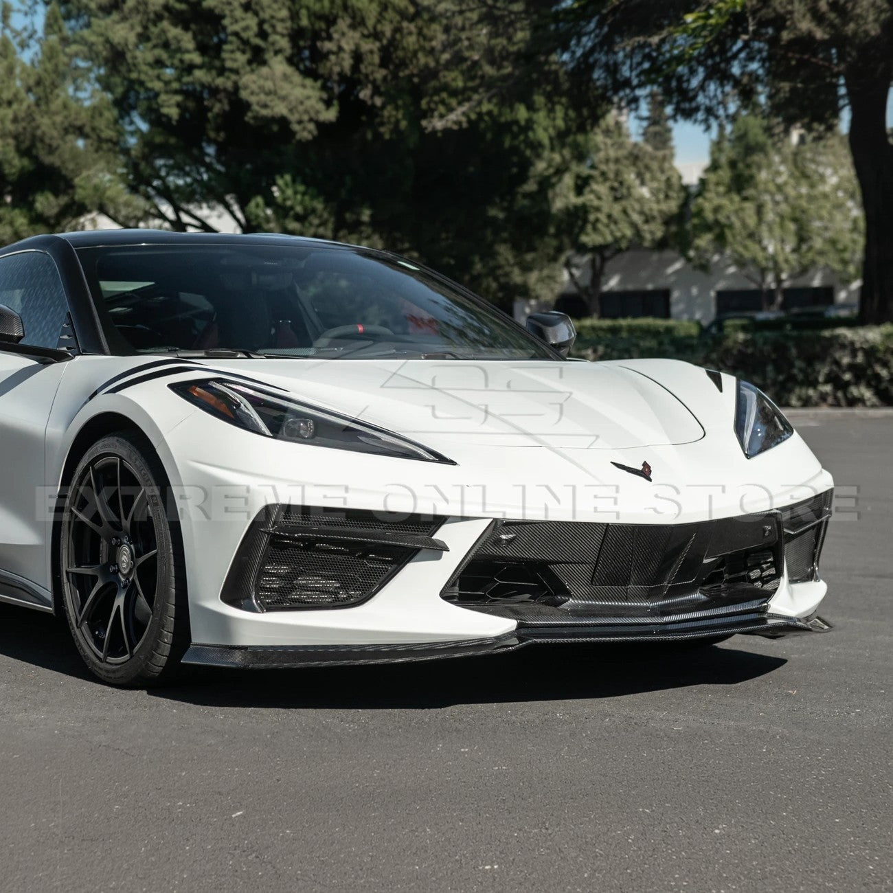 C8 Corvette Stingray Z07 Style Carbon Fiber Front Splitter
