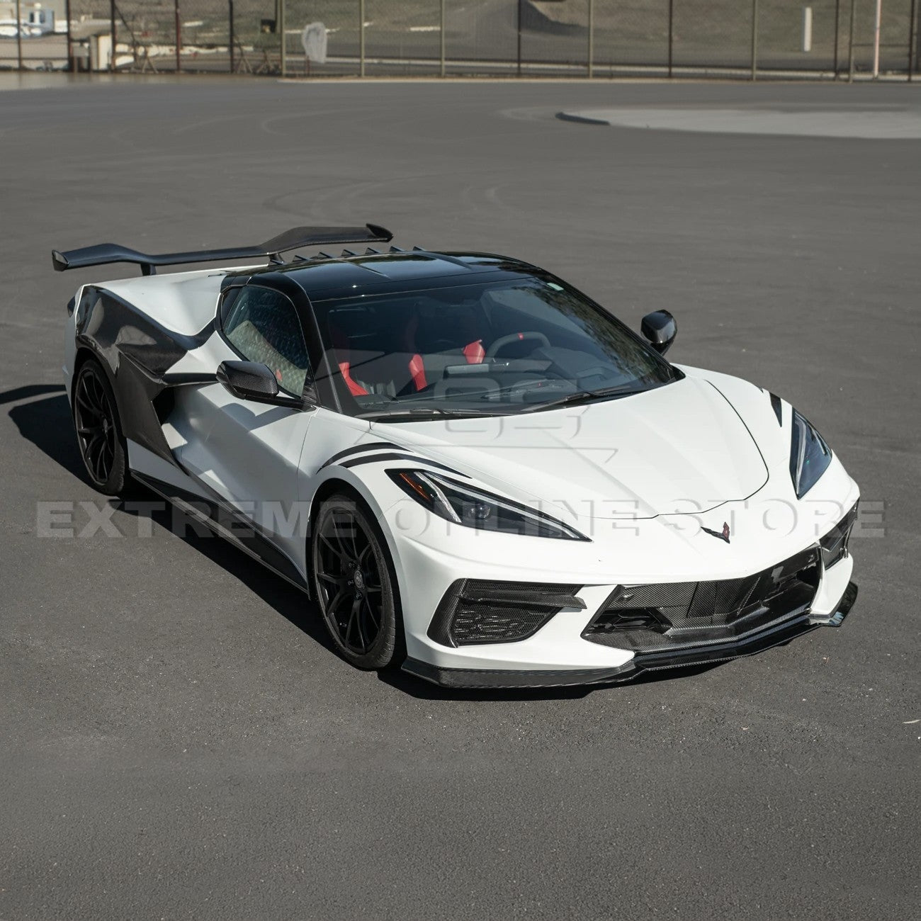 C8 Corvette Stingray Z07 Style Carbon Fiber Front Splitter