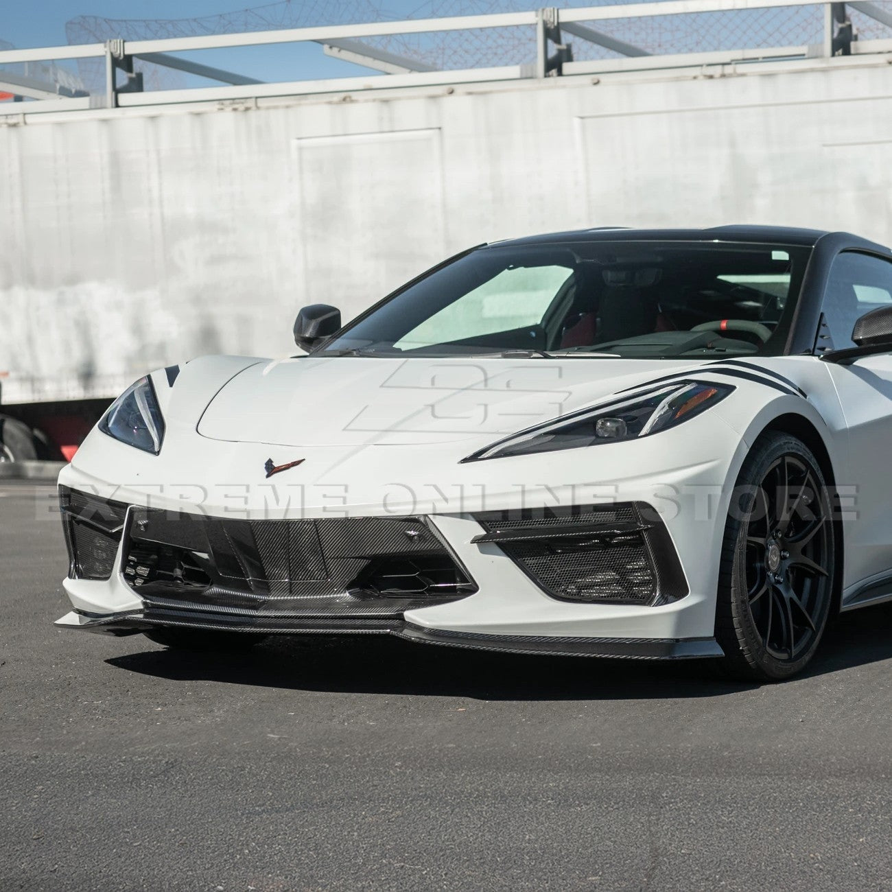 C8 Corvette Stingray Z07 Style Carbon Fiber Front Splitter