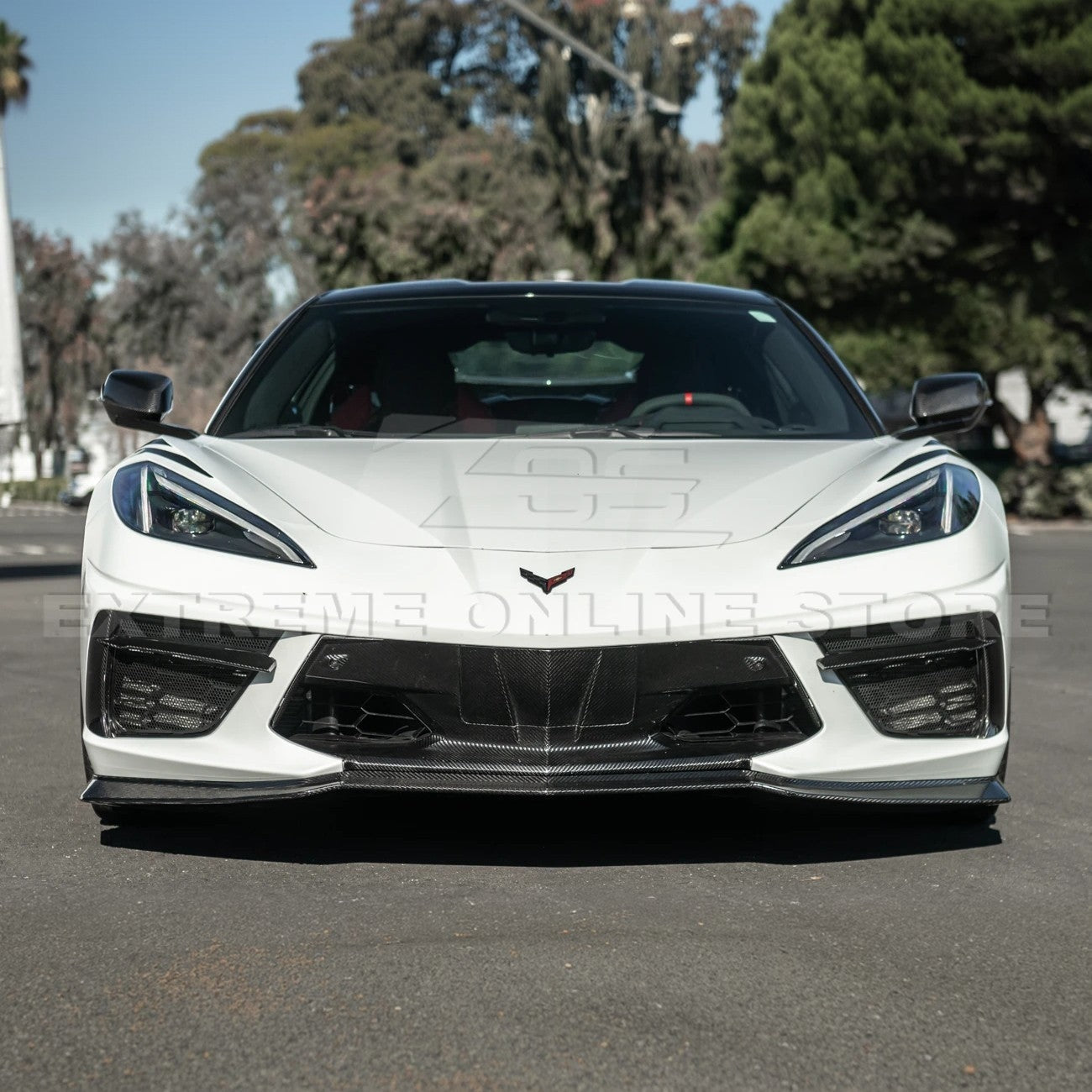 C8 Corvette Stingray Z07 Style Carbon Fiber Front Splitter