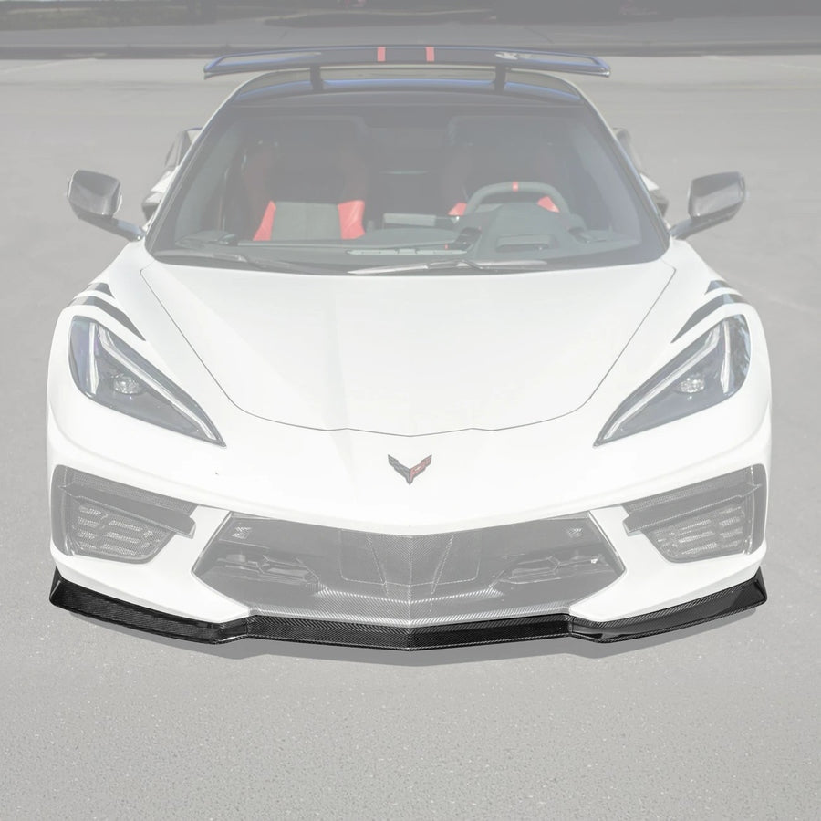 C8 Corvette Stingray Z07 Style Carbon Fiber Front Splitter