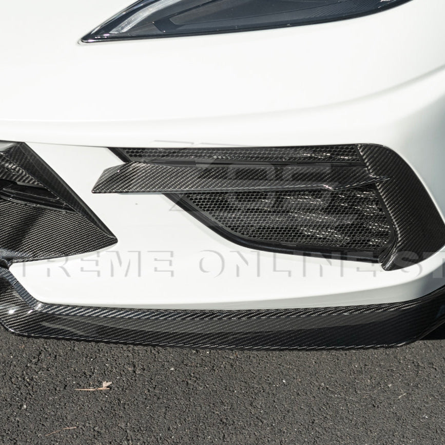 C8 Corvette Stingray Z07 Style Carbon Fiber Front Splitter