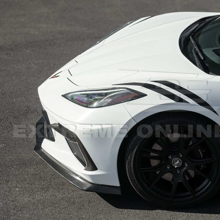 C8 Corvette Stingray Z07 Style Carbon Fiber Front Splitter