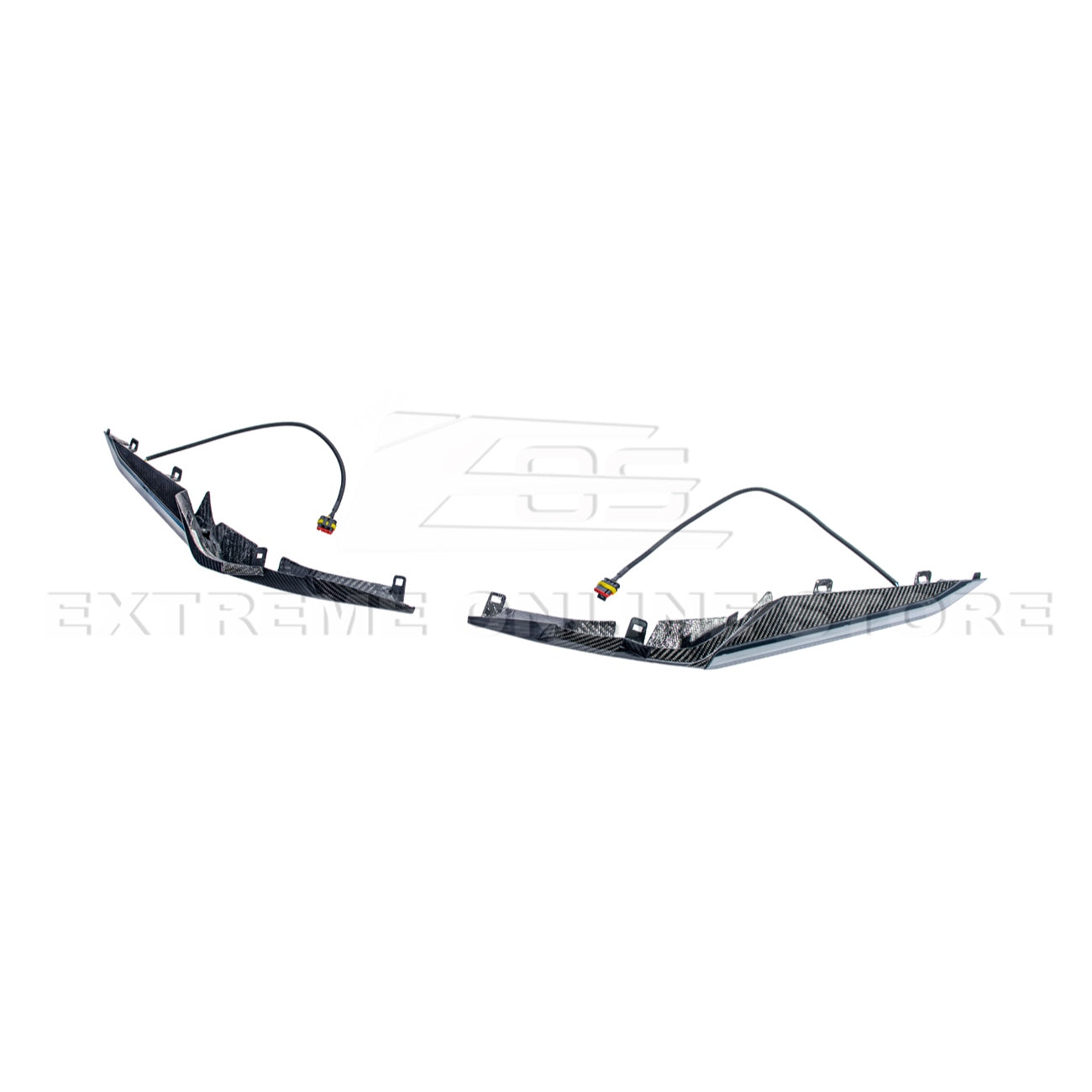 C8 Corvette Z06 Carbon Fiber Sequential LED DRL Light Bar Bezels