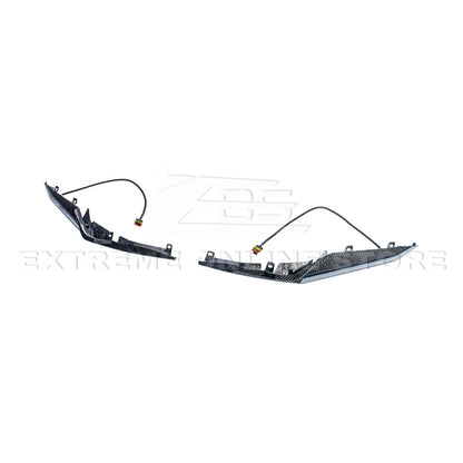 C8 Corvette Z06 Carbon Fiber Sequential LED DRL Light Bar Bezels