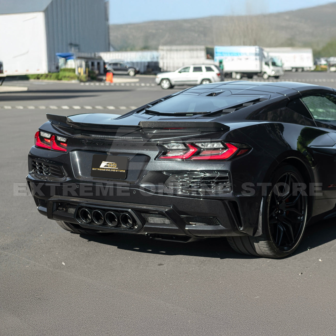 Corvette C8 Z06 Carbon Fiber Rear Wing Wickerbill Spoiler