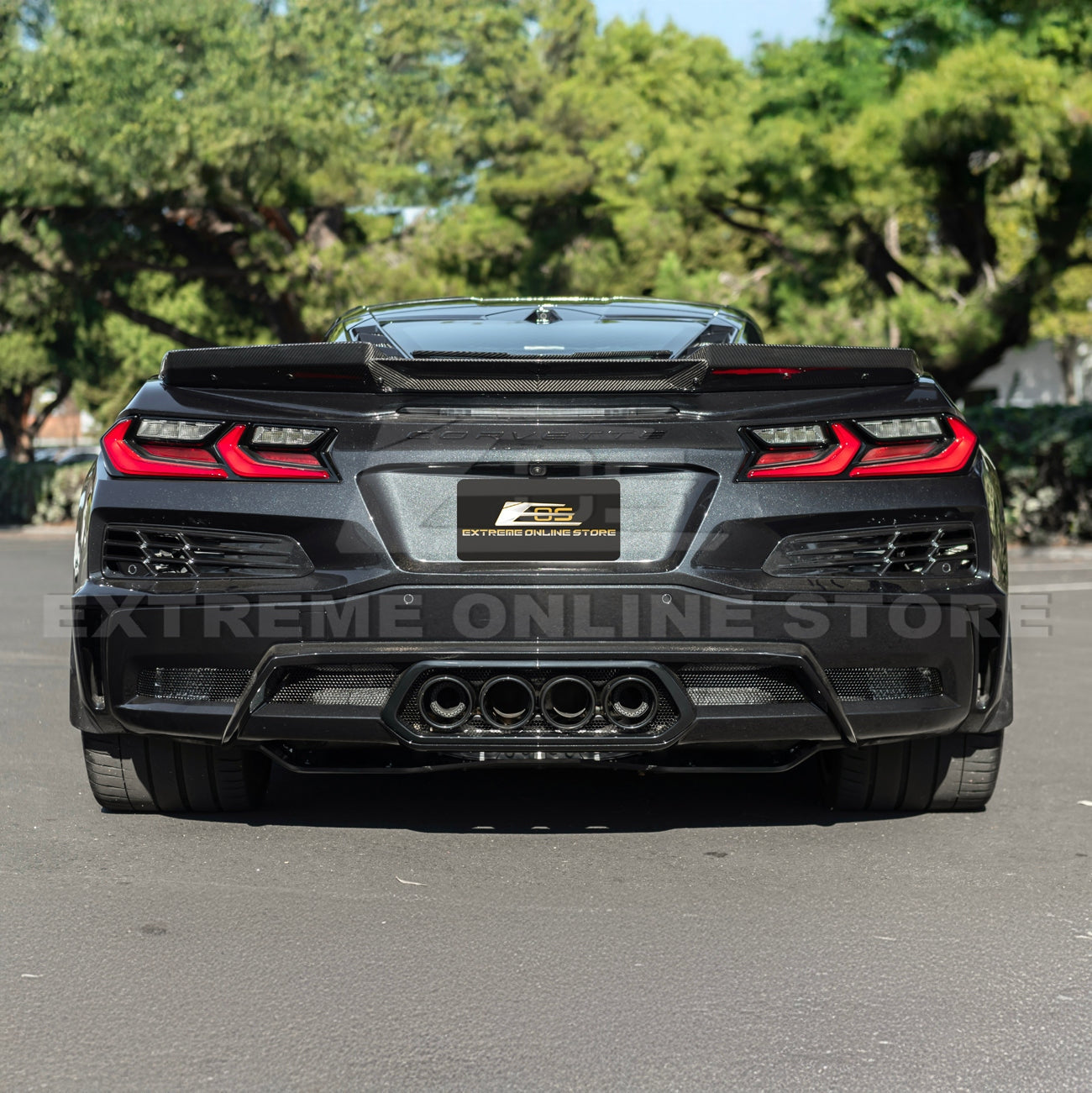 Corvette C8 Z06 Carbon Fiber Rear Wing Wickerbill Spoiler
