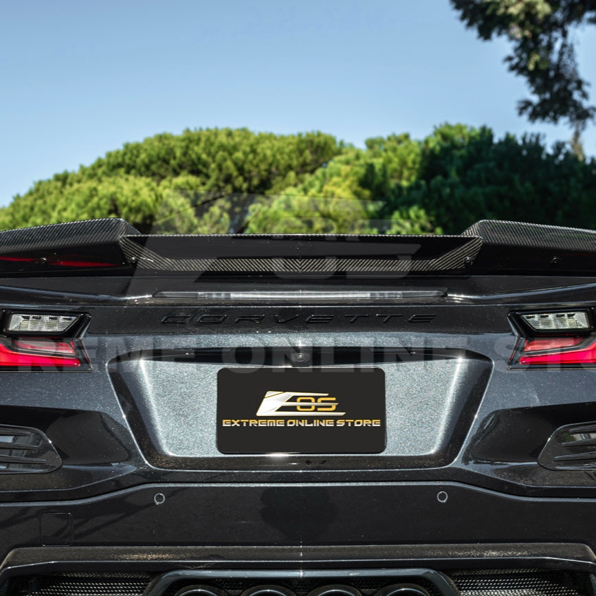 Corvette C8 Z06 Carbon Fiber Rear Wing Wickerbill Spoiler