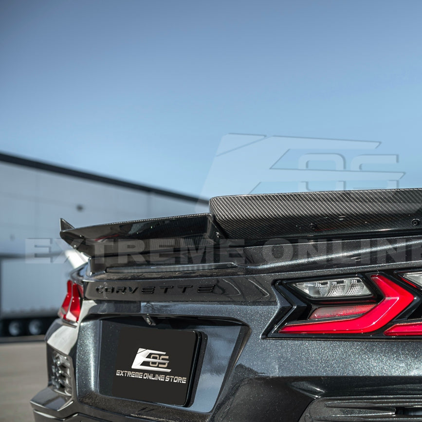 Corvette C8 Z06 Carbon Fiber Rear Wing Wickerbill Spoiler
