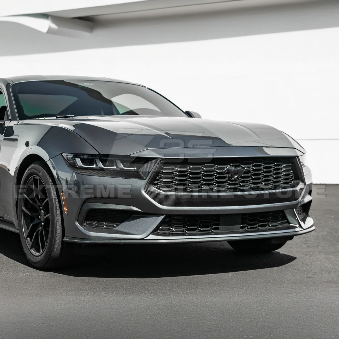 2024+ Mustang EcoBoost Carbon Fiber Headlight Eyebrow Trim Cover