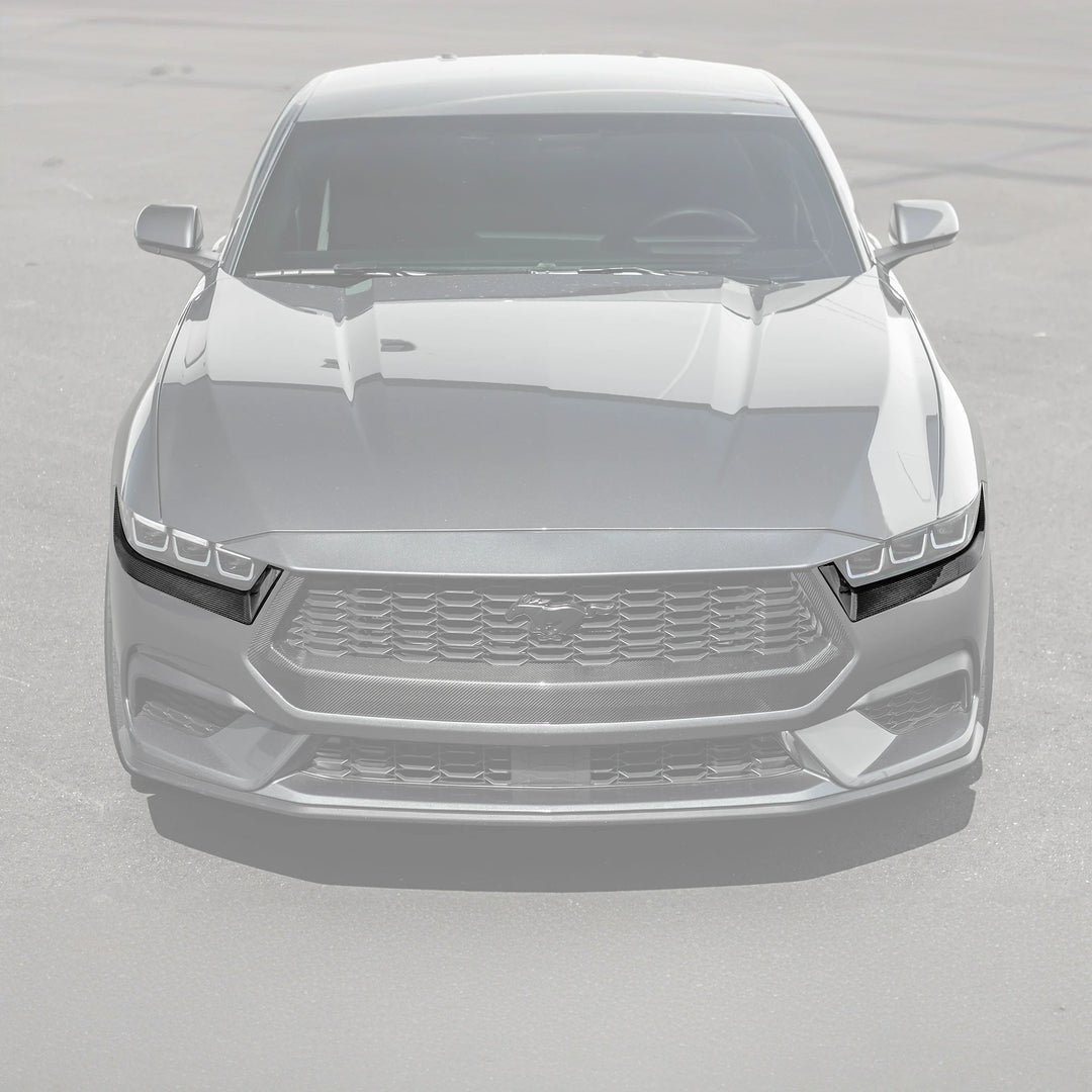 2024+ Mustang EcoBoost Carbon Fiber Headlight Eyebrow Trim Cover