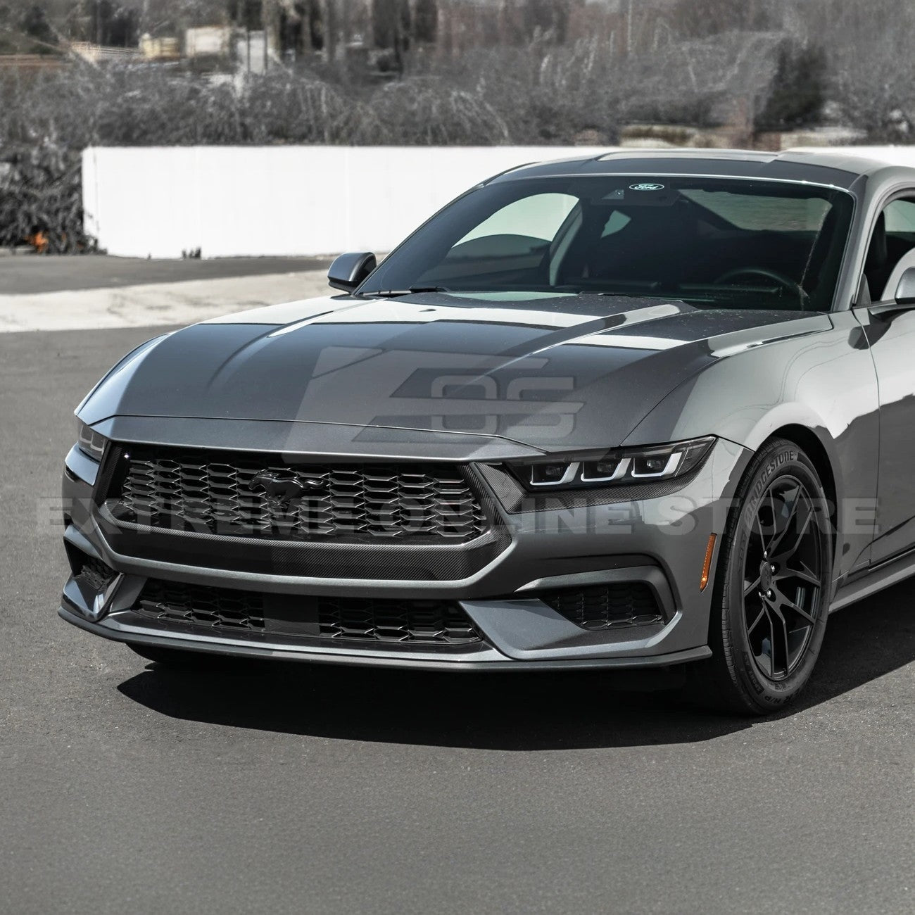 2024+ Mustang EcoBoost Carbon Fiber Headlight Eyebrow Trim Cover