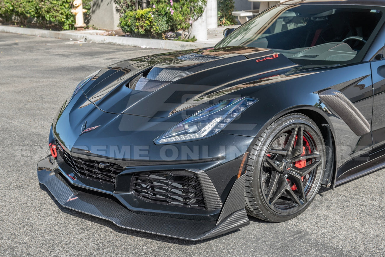 2014 - 19 C7 ZR1 Corvette Carbon Fiber Front Vent Brows Insert