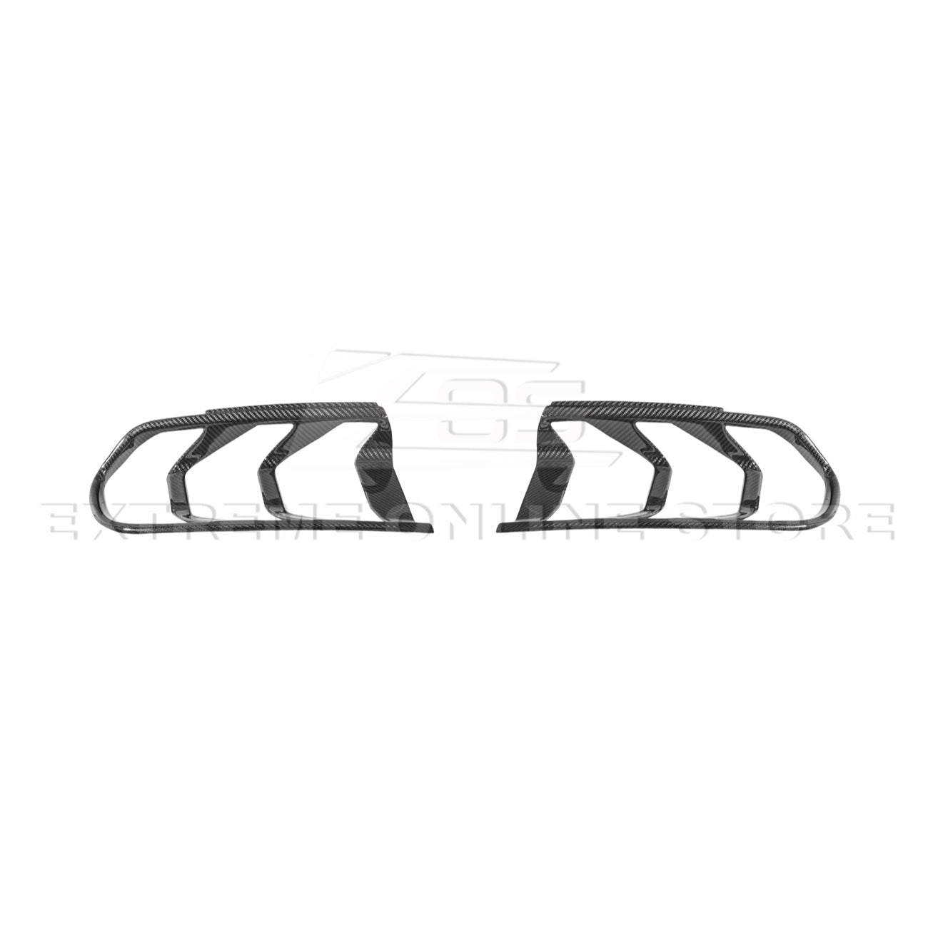 2018 - 23 Mustang Carbon Fiber Rear Tail Light Trim Bezel Cover