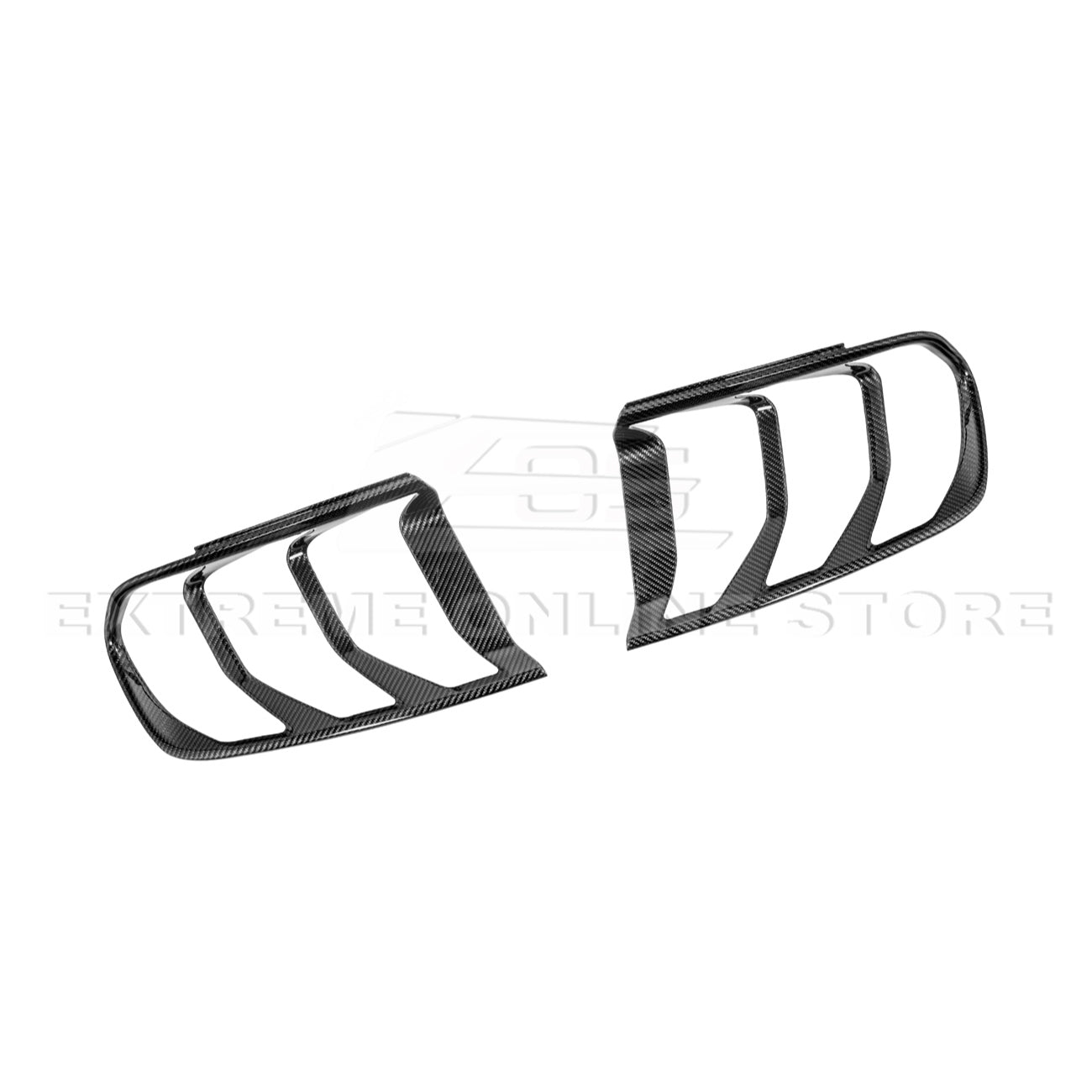 2018 - 23 Mustang Carbon Fiber Rear Tail Light Trim Bezel Cover