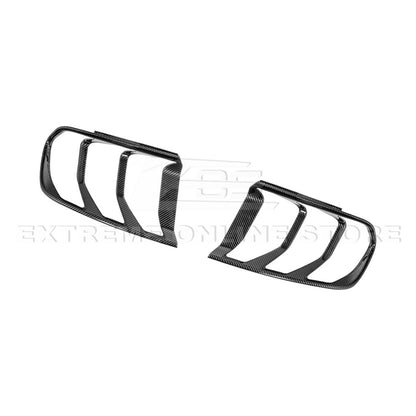 2018 - 23 Mustang Carbon Fiber Rear Tail Light Trim Bezel Cover