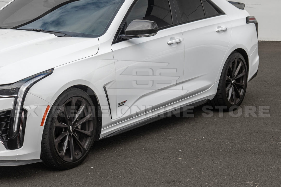2020+ Cadillac CT4-V Blackwing Front Splitter, Canards, and Side Skirts