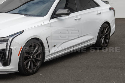 2020+ Cadillac CT4-V Blackwing Front Splitter, Canards, and Side Skirts