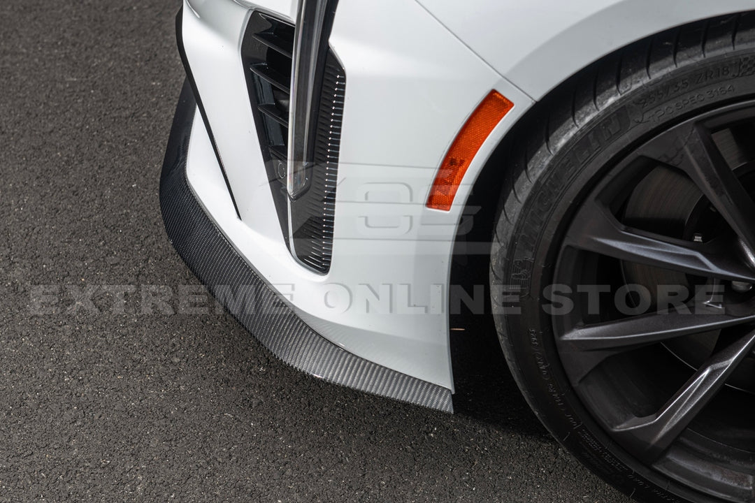 2020+ Cadillac CT4-V Blackwing Front Splitter, Canards, and Side Skirts