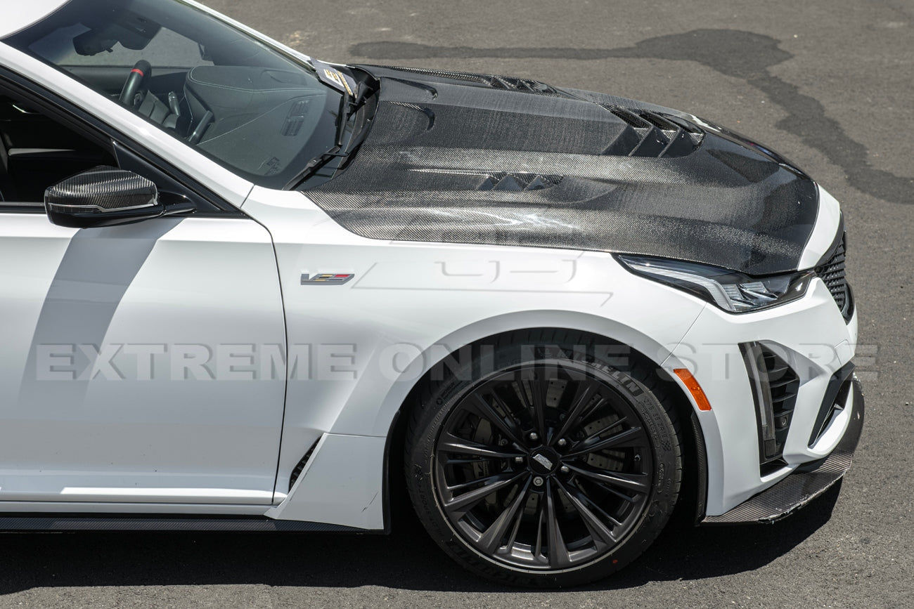 2020+ Cadillac CT5 Carbon Fiber Front Vented Hood