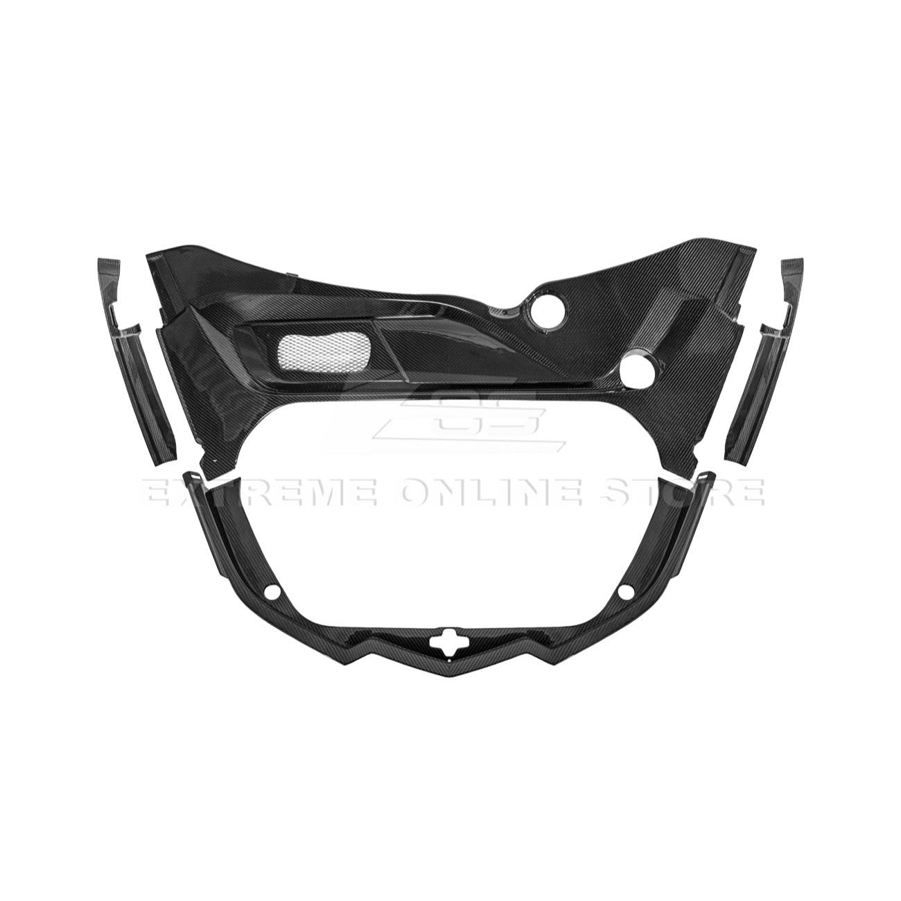 C8 Corvette Carbon Fiber Front Trunk Trim Kit