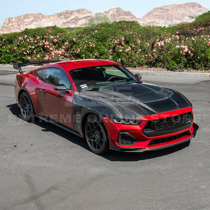 2024+ Mustang S650 Super Snake Style Carbon Fiber Front Hood