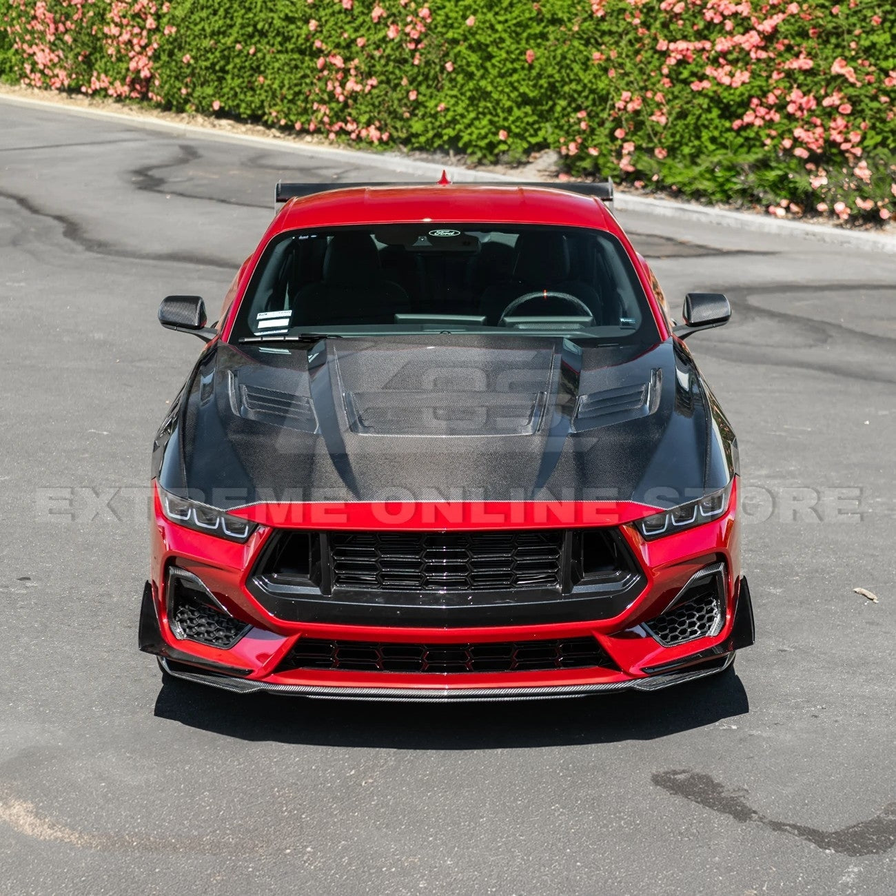 2024+ Mustang S650 Super Snake Style Carbon Fiber Front Hood