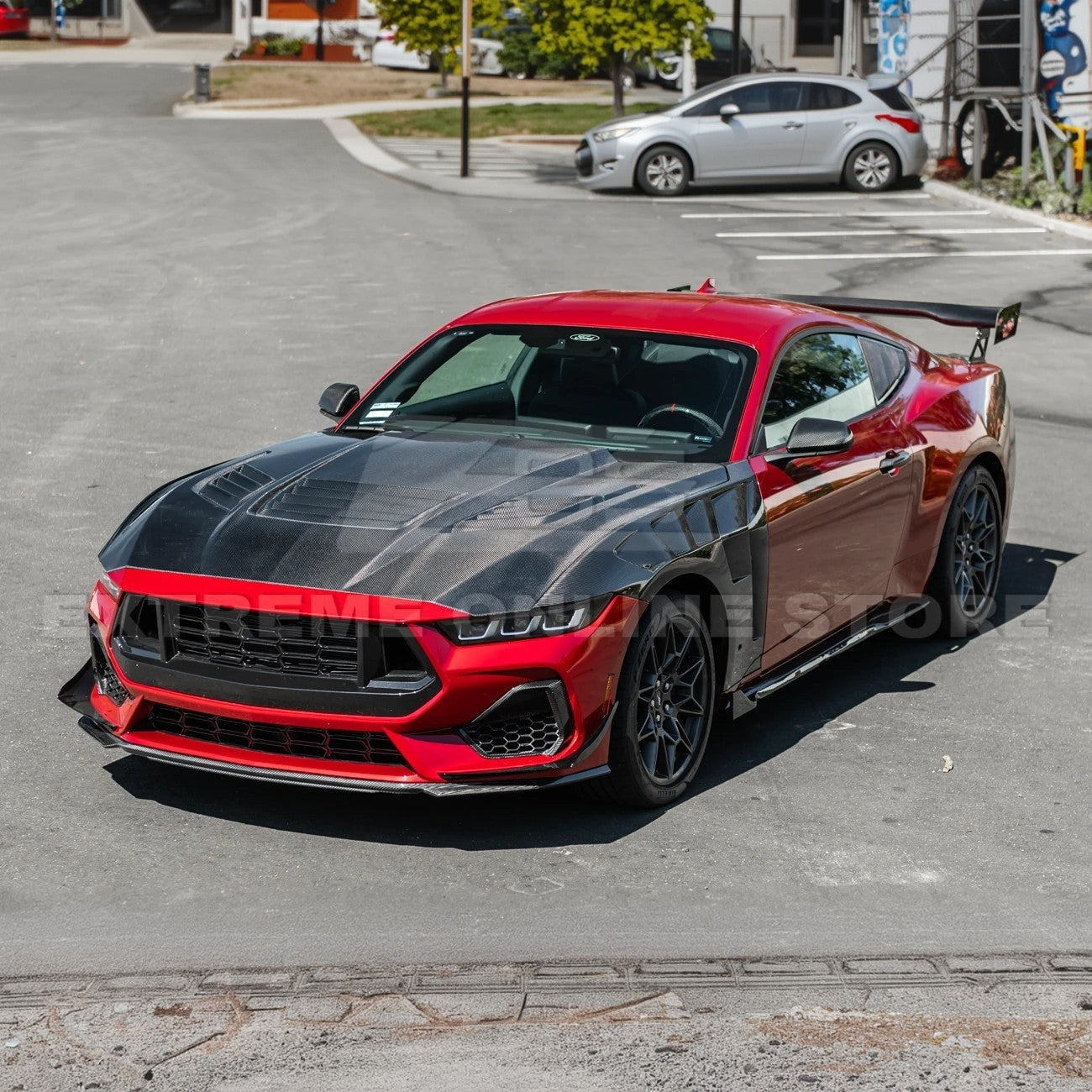 2024+ Mustang S650 Super Snake Style Carbon Fiber Front Hood