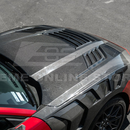 2024+ Mustang S650 Super Snake Style Carbon Fiber Front Hood