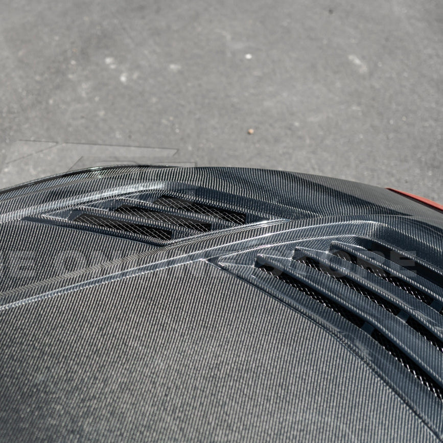2024+ Mustang S650 Super Snake Style Carbon Fiber Front Hood