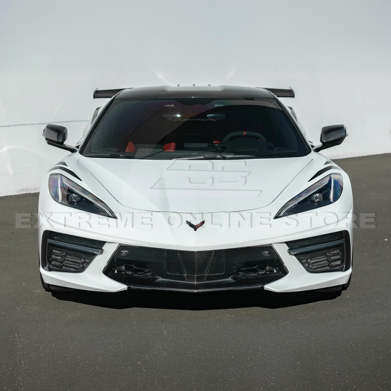 C8 Corvette Stingray Carbon Fiber LED DRL Grille Bezel Inserts