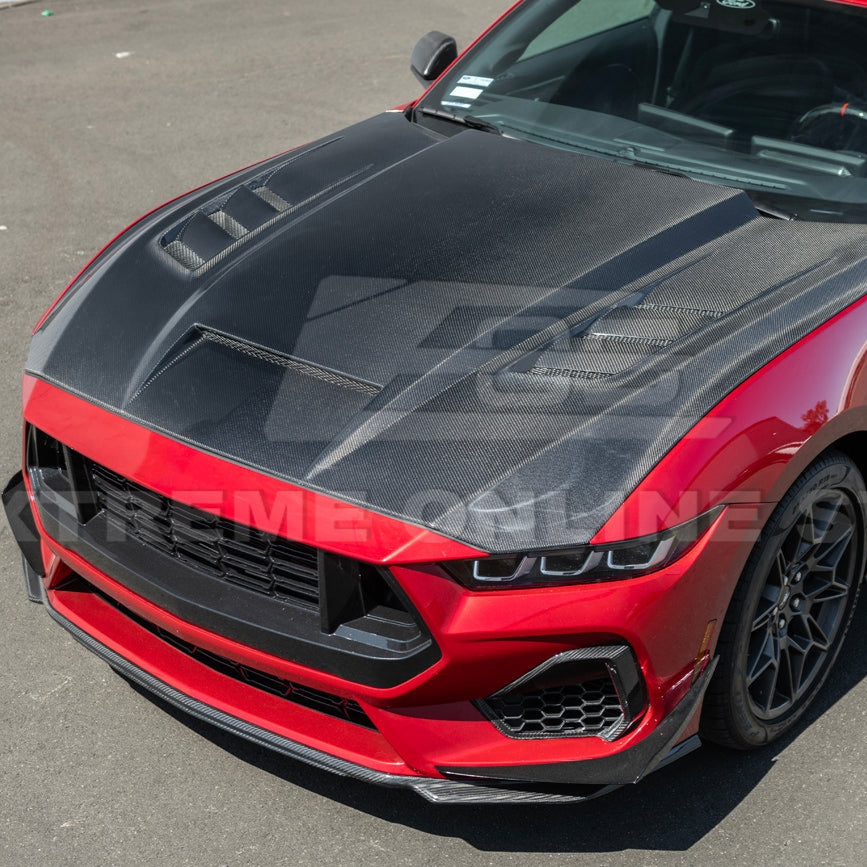 2024+ Mustang S650 Carbon Fiber Vented Hood