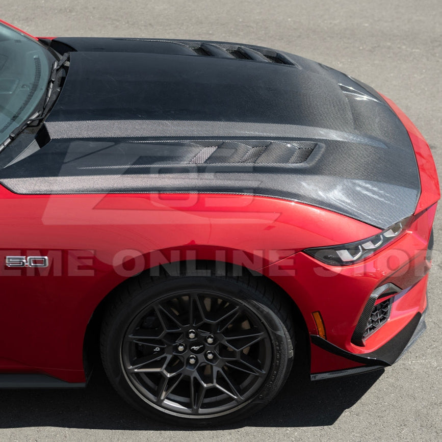 2024+ Mustang S650 Carbon Fiber Vented Hood