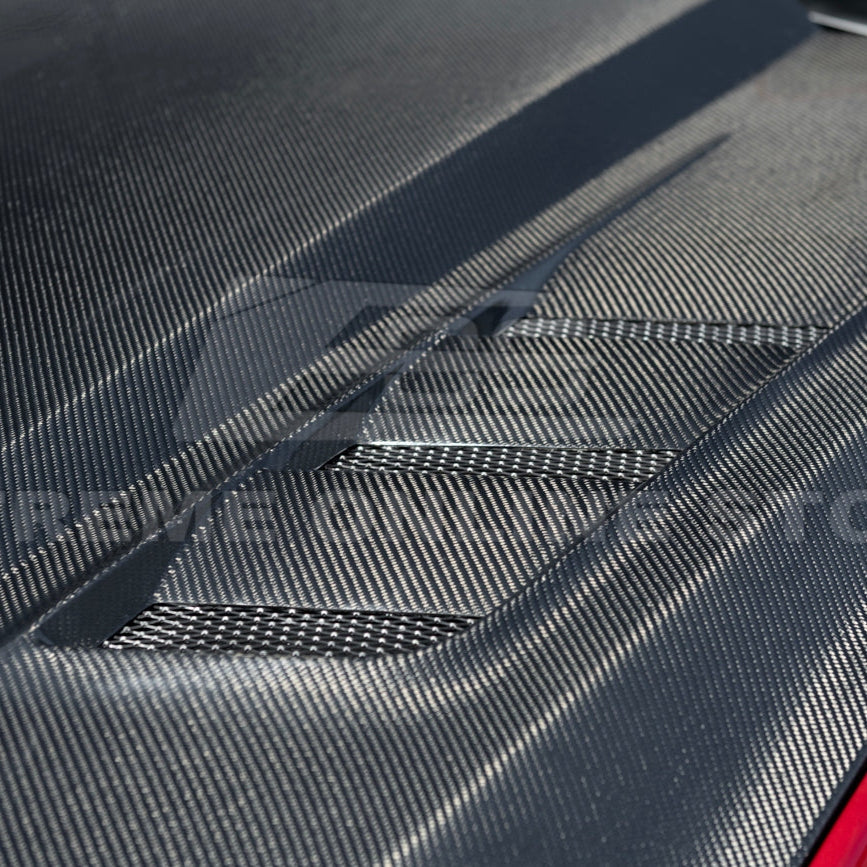 2024+ Mustang S650 Carbon Fiber Vented Hood