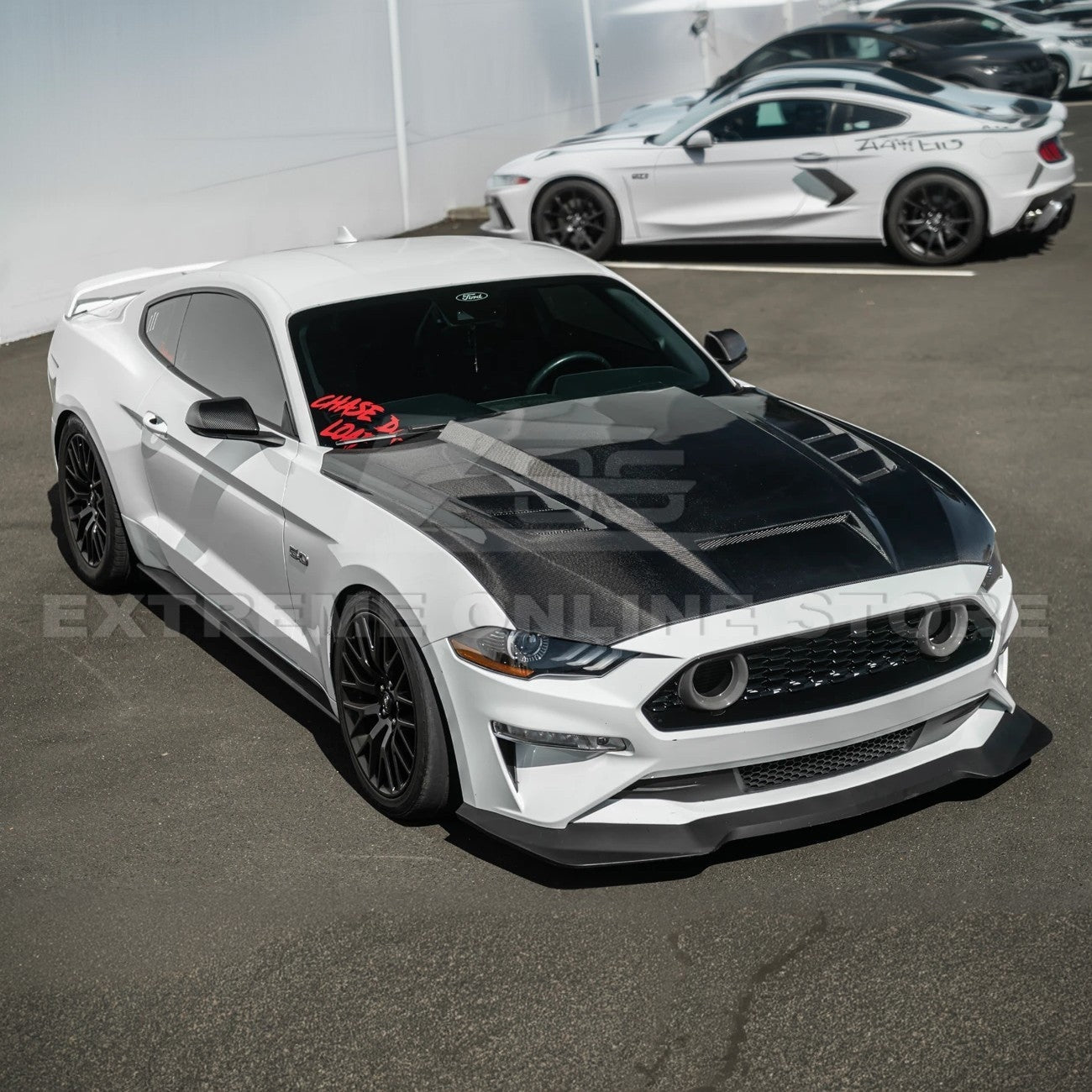 2018 - 23 Mustang Terminator Style Front Vented Bumper Hood
