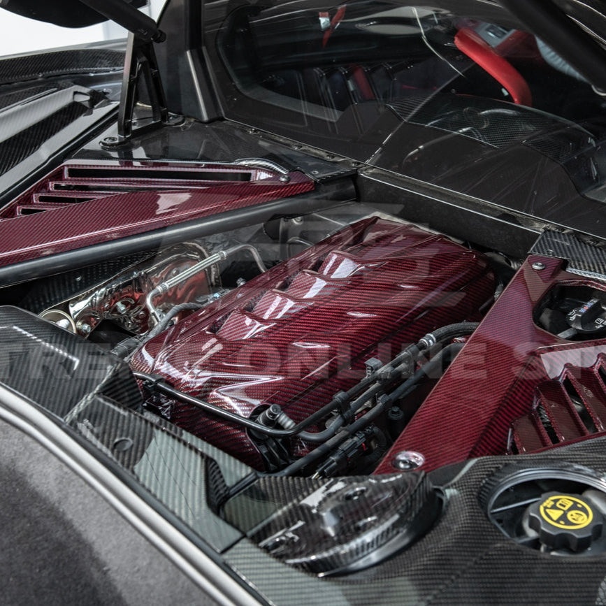C8 Stingray Corvette Coupe Carbon Fiber Engine Cover