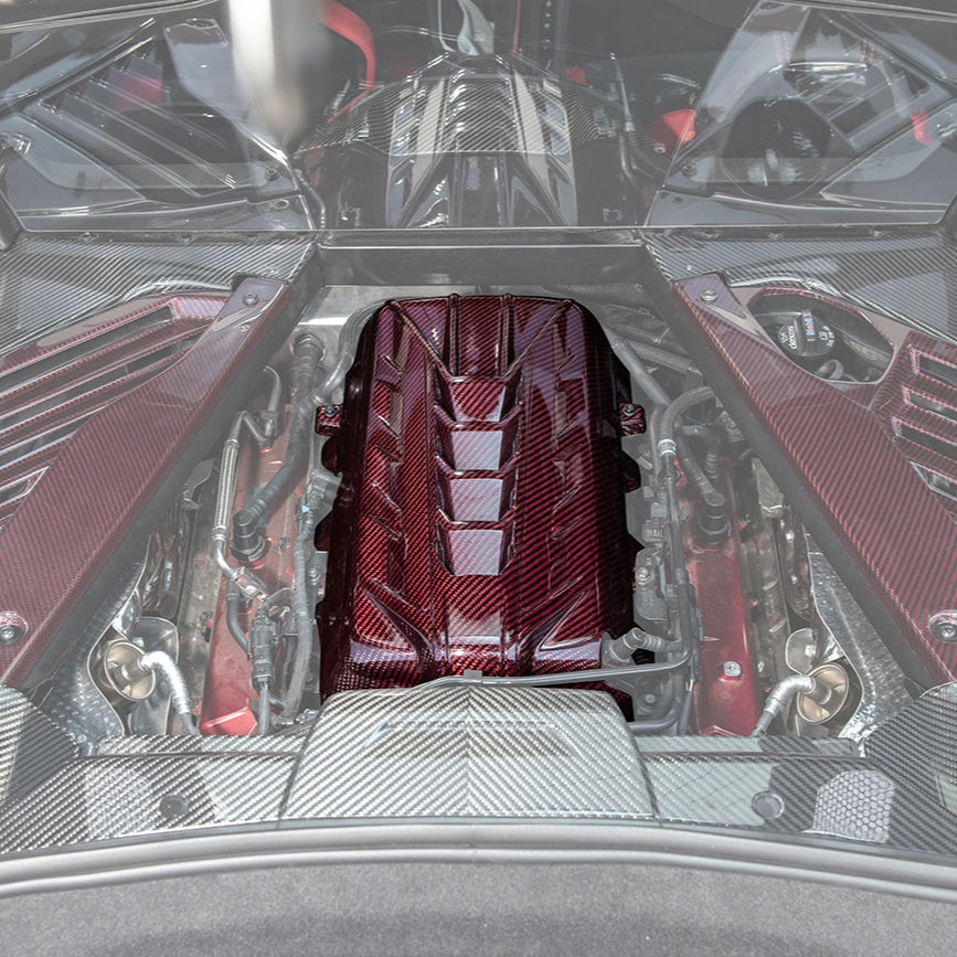 C8 Stingray Corvette Coupe Carbon Fiber Engine Cover