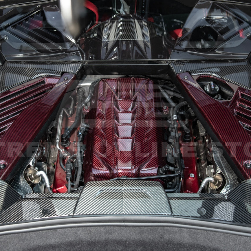 C8 Stingray Corvette Coupe Carbon Fiber Engine Cover