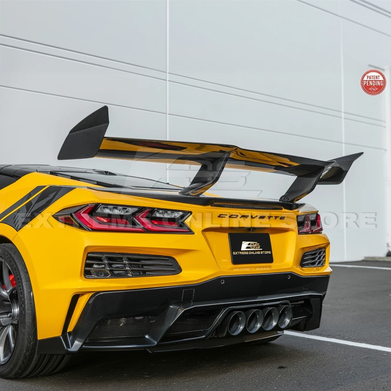 C8 Corvette Carbon Fiber ZR1 Rear High Wing Spoiler