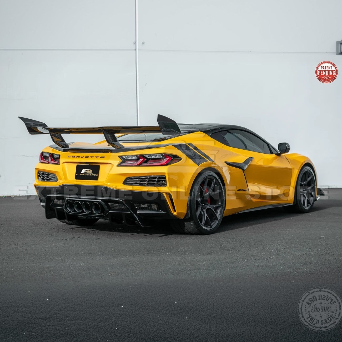 C8 Corvette Carbon Fiber ZR1 Rear High Wing Spoiler