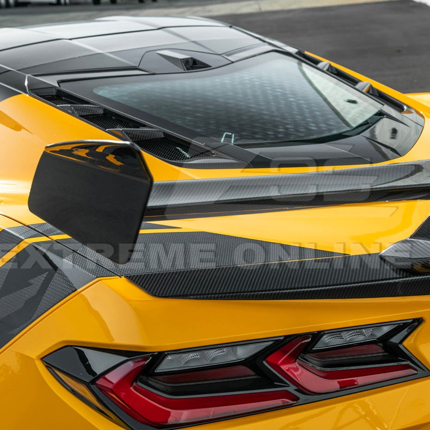 C8 Corvette Carbon Fiber ZR1 Rear High Wing Spoiler