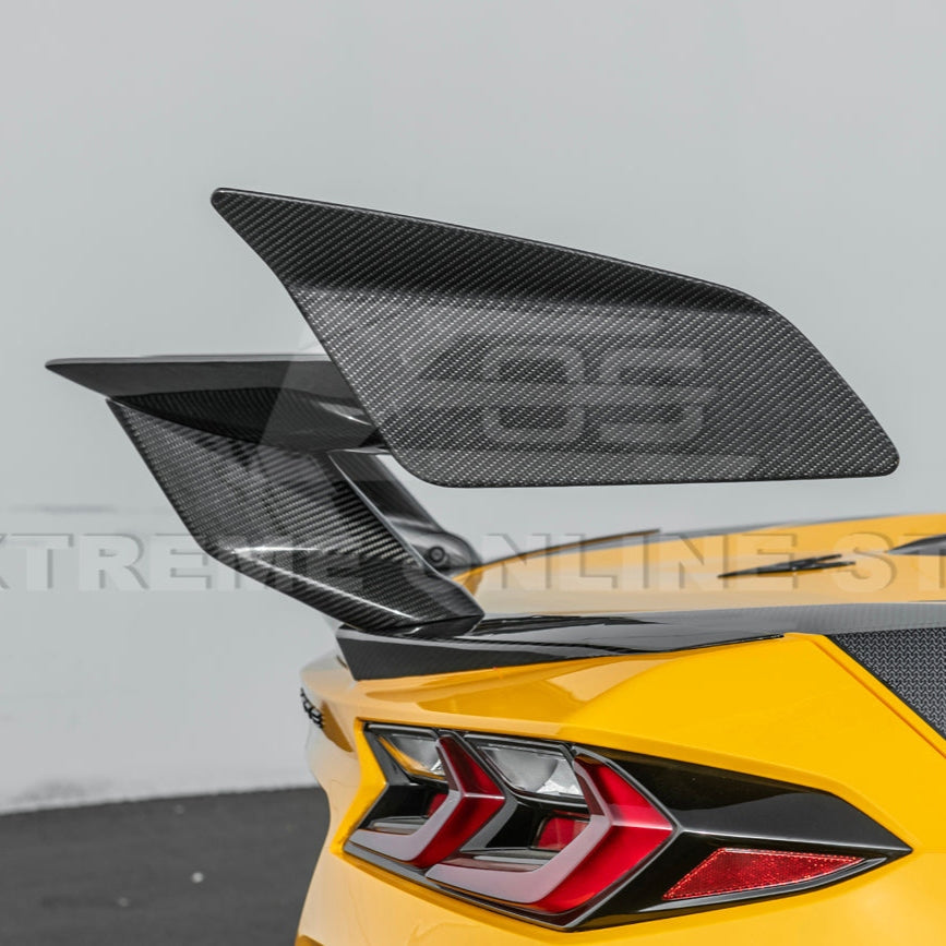 C8 Corvette Carbon Fiber ZR1 Rear High Wing Spoiler
