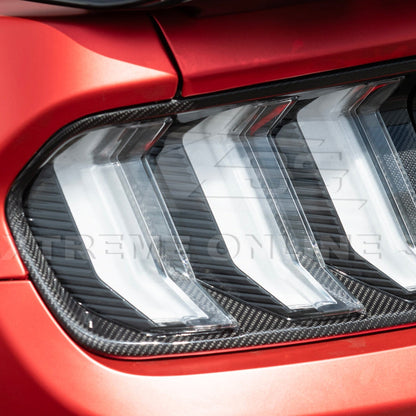 2018 - 23 Mustang Carbon Fiber Rear Tail Light Trim Bezel Cover