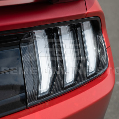 2018 - 23 Mustang Carbon Fiber Rear Tail Light Trim Bezel Cover