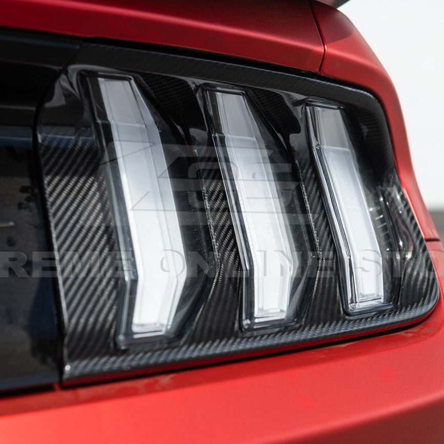 2018 - 23 Mustang Carbon Fiber Rear Tail Light Trim Bezel Cover