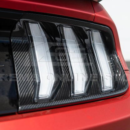 2018 - 23 Mustang Carbon Fiber Rear Tail Light Trim Bezel Cover