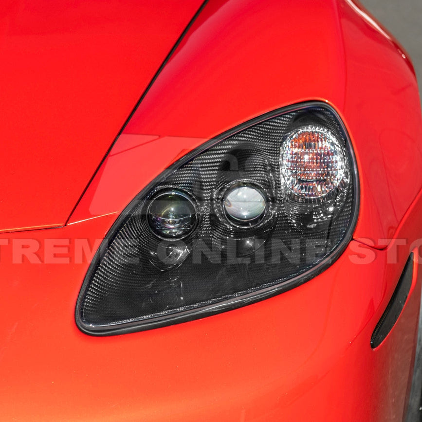 2005 - 13 Corvette C6 Replacement Dry Carbon Fiber Headlights Housing