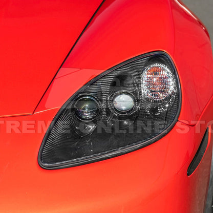 2005 - 13 Corvette C6 Replacement Dry Carbon Fiber Headlights Housing