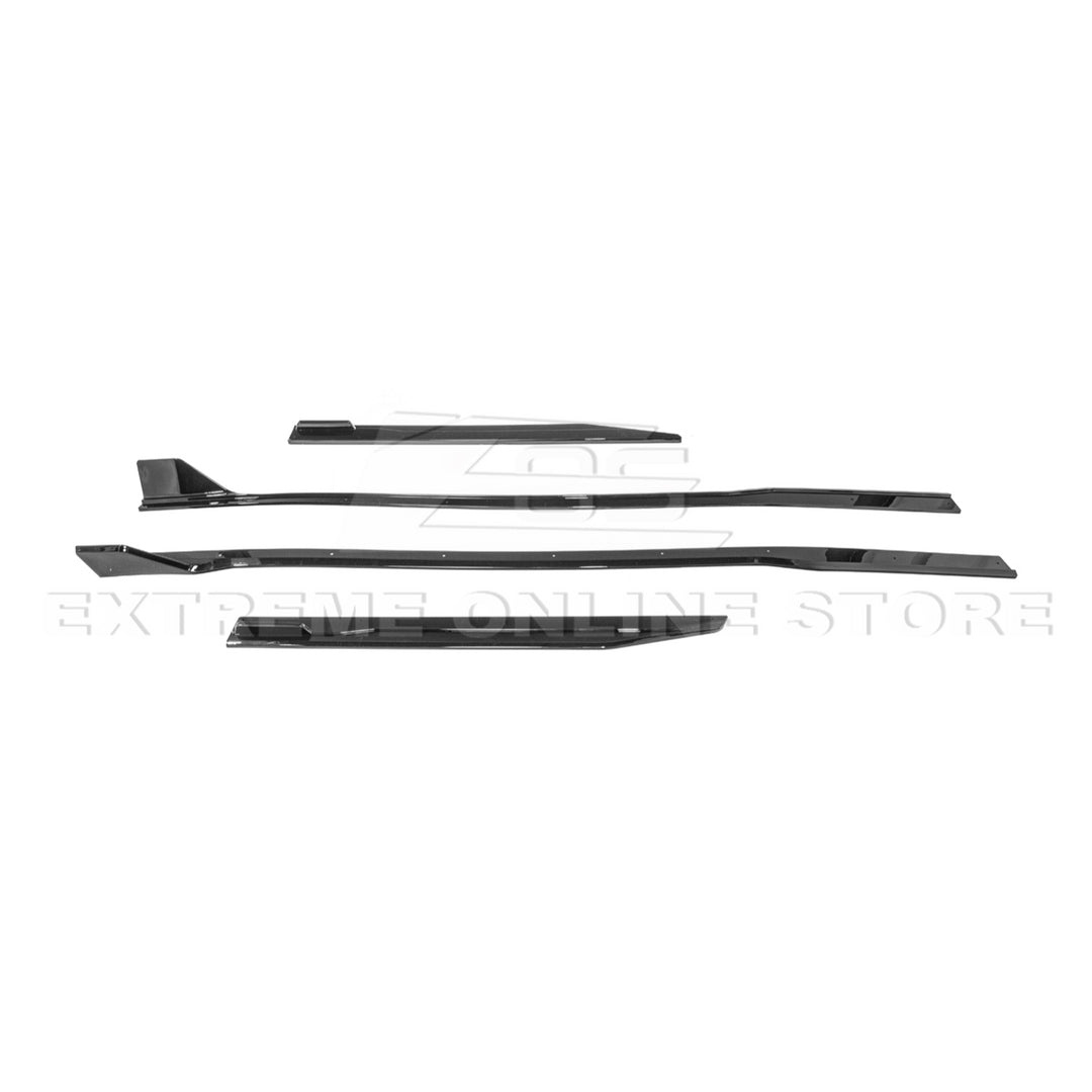 2024+ Mustang S650 GT500 Style Gloss Black Add-On Side Skirts